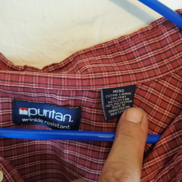 Mens Puritan Button Down Long Sleeve Shirt XL - Picture 2 of 3